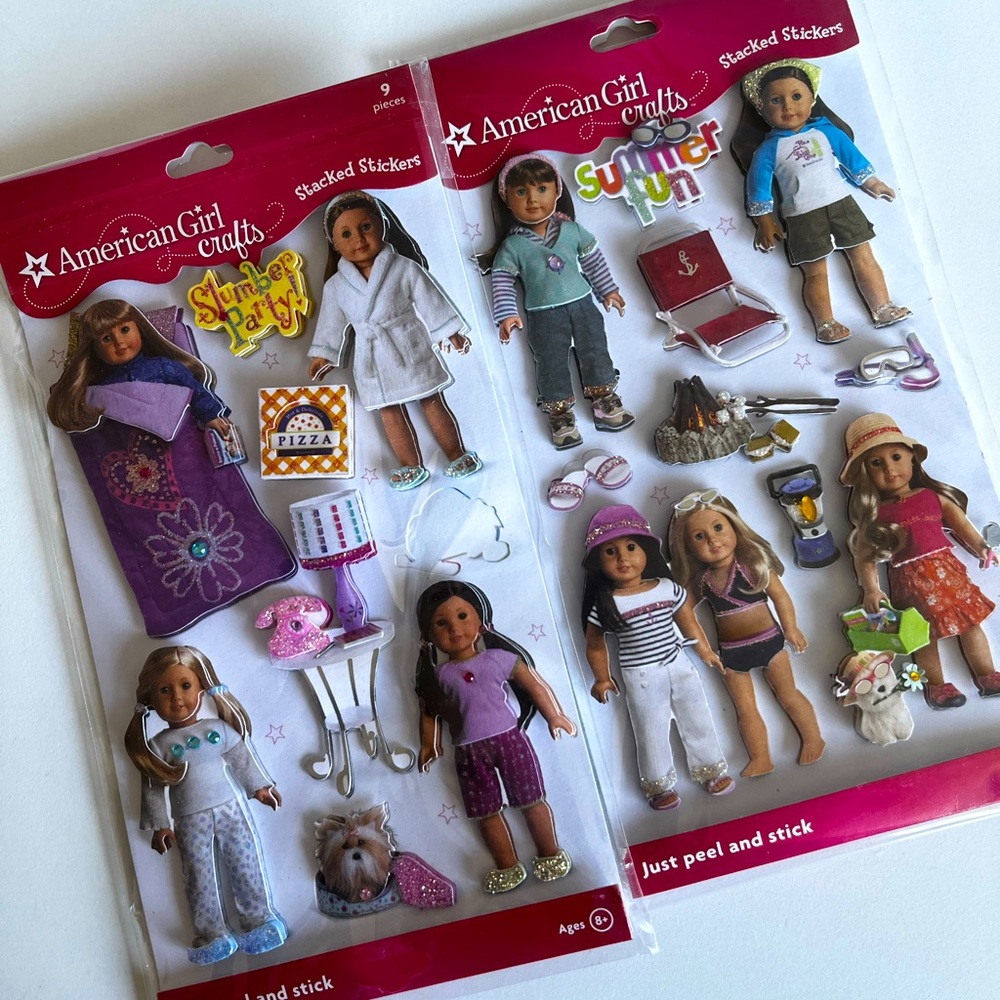 American girl 3D stickers